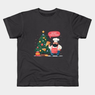 Chef Around The Christmas Tree Kids T-Shirt